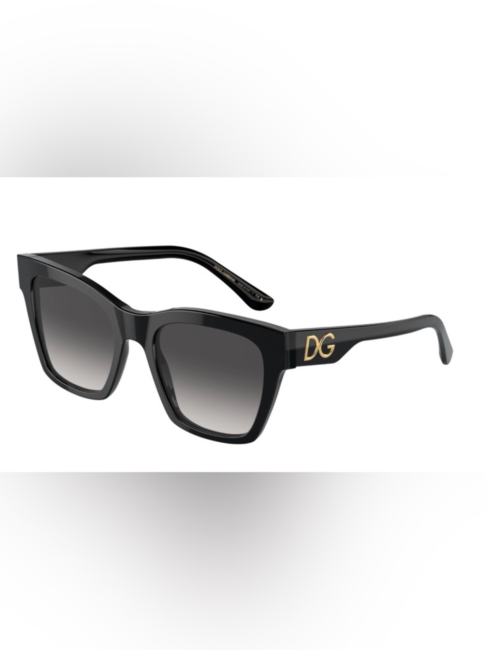 Dolce & Gabbana Black Sunglasses with Gold DG Logo